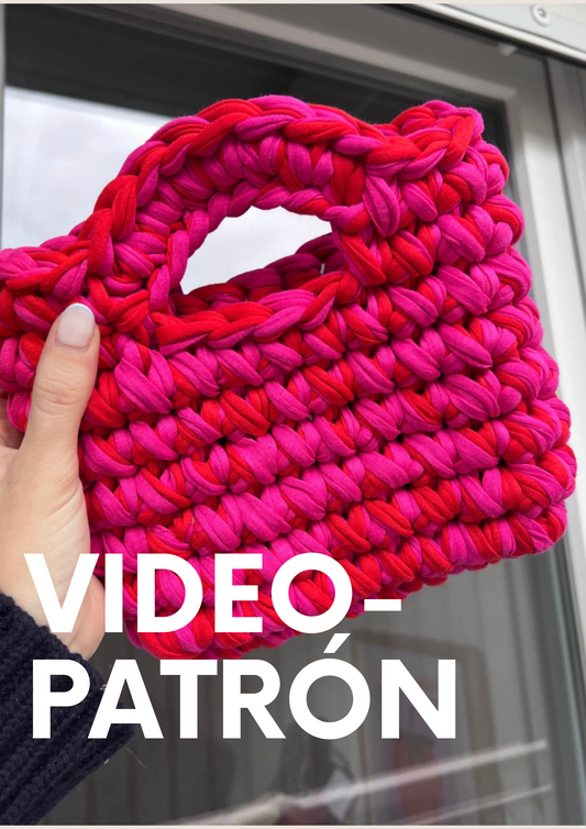 PATRÓN: BOLSO DE CROCHET BICOLOR