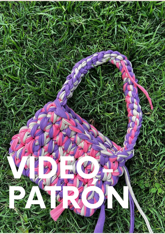 PATRÓN: TRICOLOR CHUNKY BOLSO DE CROCHET